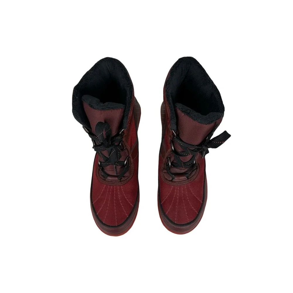 Sorel Tivoli II Women 7.5 Boots Red Insulated Waterproof Lace Up Snow Hiking EUC